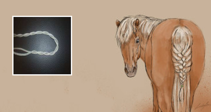 Flechten mit zwei Strängen